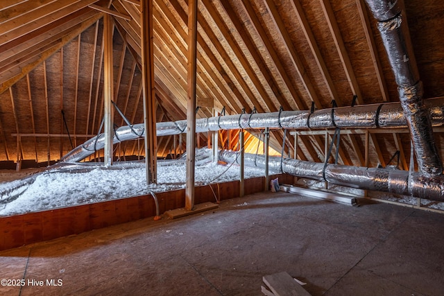 view of attic