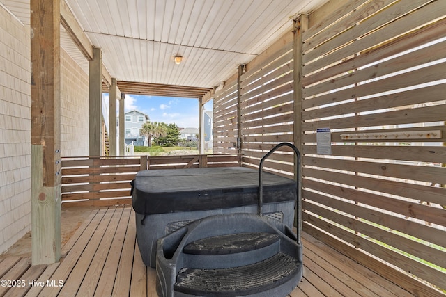 6621 W Beach Dr, Oak Island, NC 28465 - view of wooden terrace