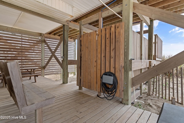 6621 W Beach Dr, Oak Island, NC 28465 - view of deck