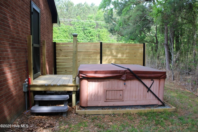 3024 NC-111, Goldsboro, NC 27530 - exterior space featuring a forest view and a hot tub