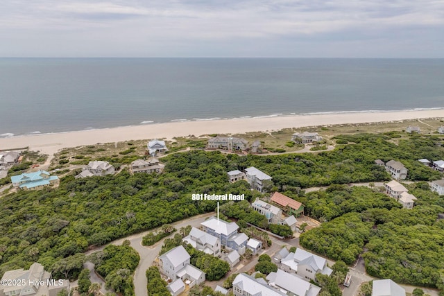 801 Federal Rd, Bald Head Island, NC 28461 - aerial perspective of suburban area featuring waterfront with a beach