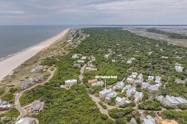 801 Federal Rd, Bald Head Island, NC 28461 - aerial overview of property's location with expansive beach and nearby suburban area