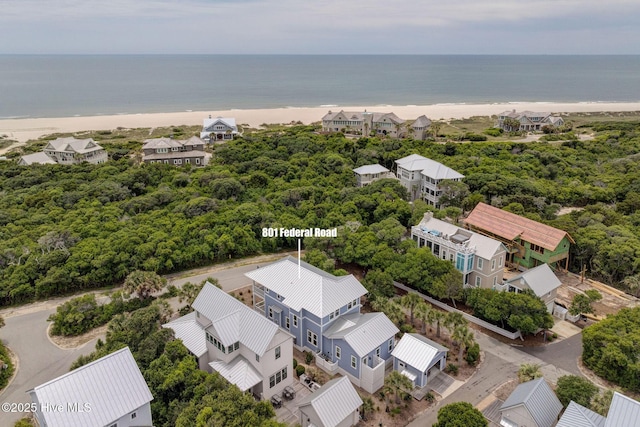 801 Federal Rd, Bald Head Island, NC 28461 - aerial view of waterfront with a beach