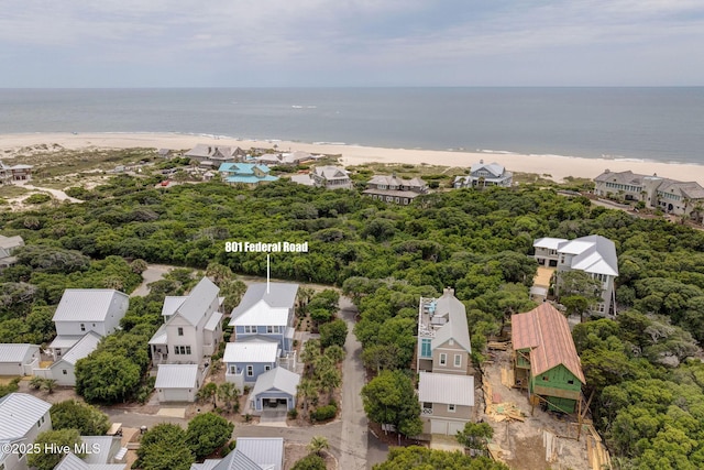 801 Federal Rd, Bald Head Island, NC 28461 - aerial view of residential area with expansive beach