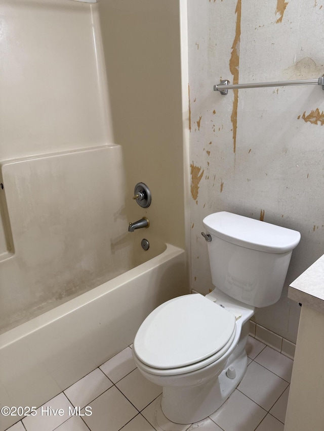 2602 Linden Ln NW, Wilson, NC 27896 - full bath featuring vanity, toilet, tile patterned floors, and bathtub / shower combination