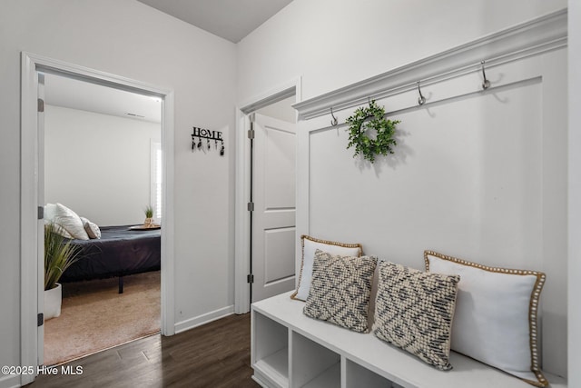 506 Esthwaite Dr SE, Leland, NC 28451 - mudroom with dark wood finished floors and baseboards