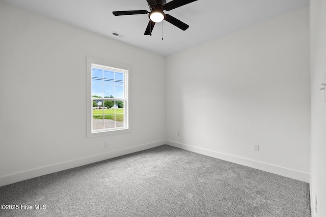 1064 Tulls Creek Rd, Moyock, NC 27958 - empty room with baseboards, carpet floors, and a ceiling fan