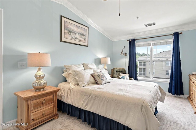 260 S Crow Creek Dr NW Lot 18, Calabash, NC 28467 - bedroom with crown molding, baseboards, light colored carpet, and visible vents