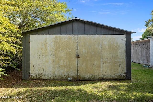 view of shed