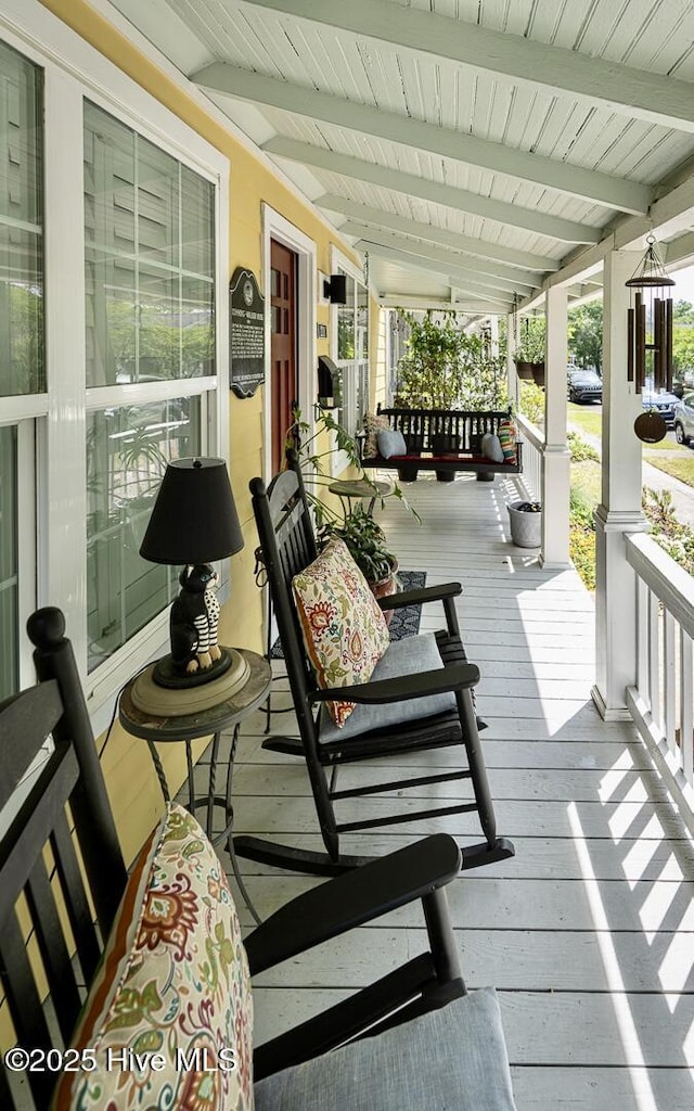 2111 Gibson Ave, Wilmington, NC 28403 - wooden deck with covered porch