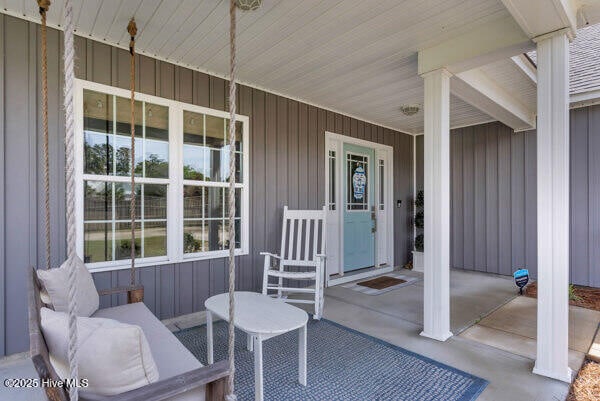 view of patio with a porch