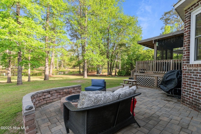 2417 Turtle Bay Dr, New Bern, NC 28562 - view of patio with a deck and area for grilling