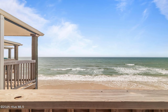 water view featuring a beach view