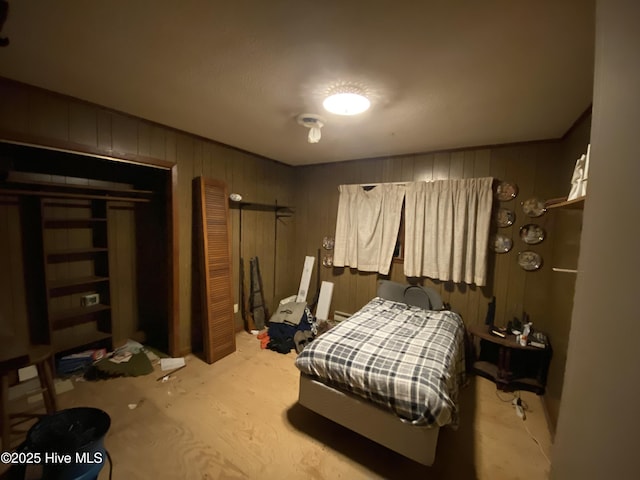 129 Cape Fear Dr, Southport, NC 28461 - bedroom with wooden walls