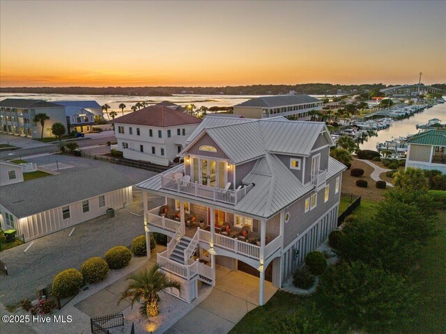 1 Gatha Ln, Ocean Isle Beach, NC 28469 - bird's eye view with a water view