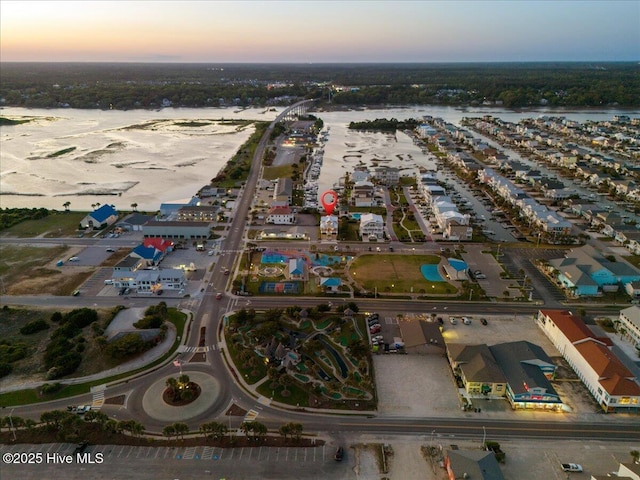 1 Gatha Ln, Ocean Isle Beach, NC 28469 - aerial view at dusk with a water view