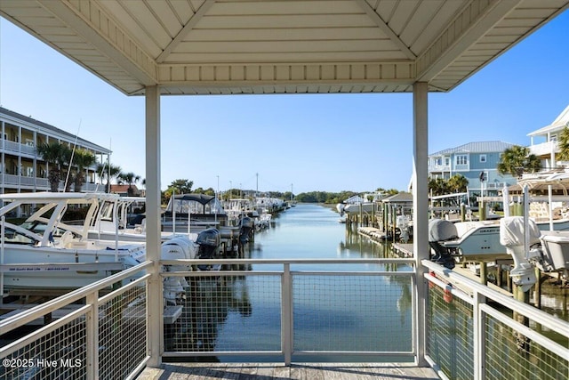 1 Gatha Ln, Ocean Isle Beach, NC 28469 - view of dock featuring a water view and boat lift