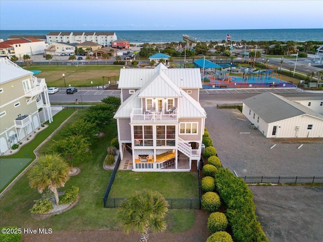 1 Gatha Ln, Ocean Isle Beach, NC 28469 - aerial view featuring a water view