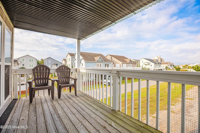 deck featuring a residential view