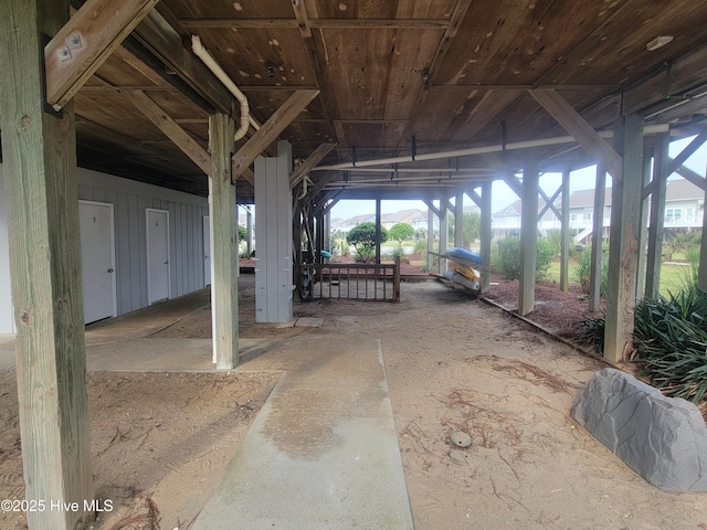view of patio / terrace with an outdoor structure and an exterior structure