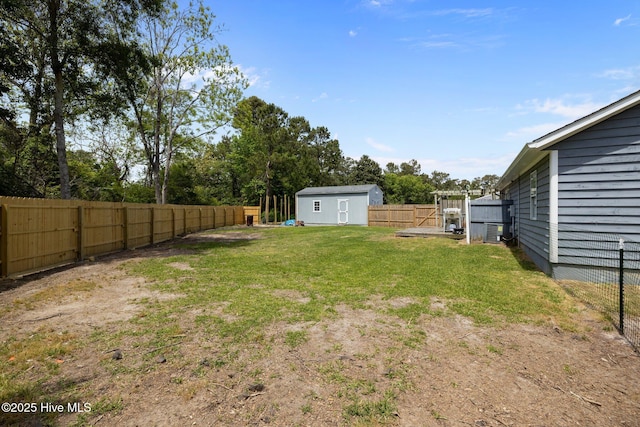 1225 Creek Rd, Morehead City, NC 28557 - view of yard with a fenced backyard and an outdoor structure
