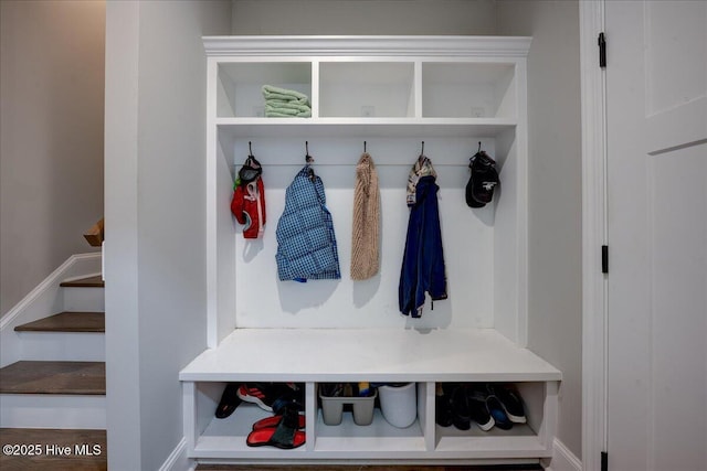 mudroom with baseboards