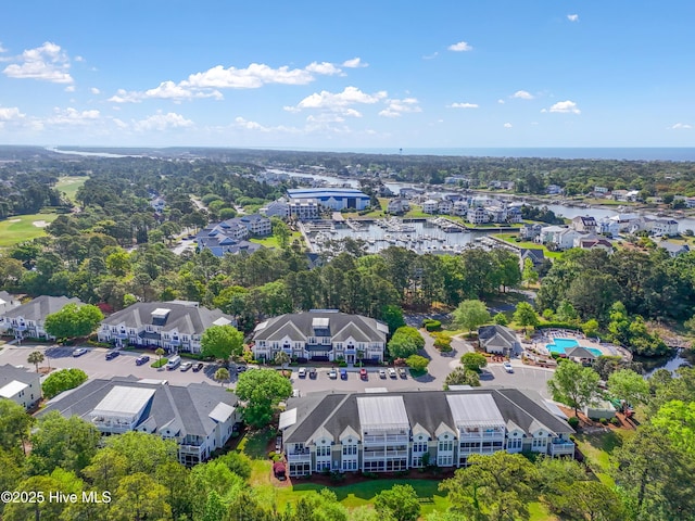 2537 St James Dr SE Apt 1011, Southport, NC 28461 - aerial view featuring a water view and a residential view