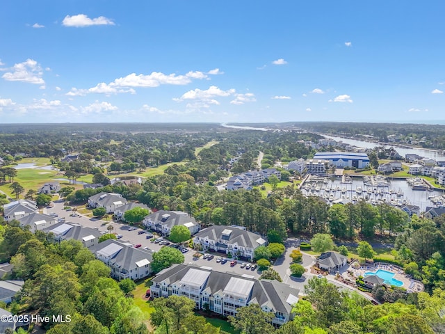 2537 St James Dr SE Apt 1011, Southport, NC 28461 - drone / aerial view with a residential view and a water view