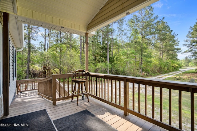 view of wooden deck