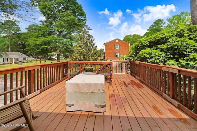 105 Harbor Dr, Washington, NC 27889 - wooden deck with outdoor dining area