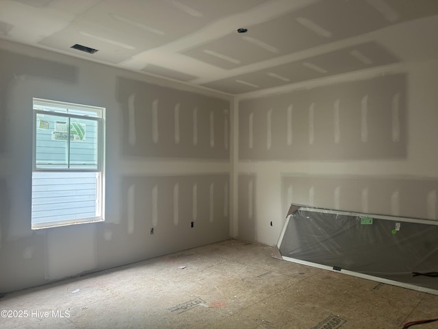 spare room with visible vents