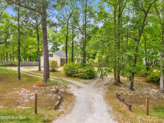 view of street with driveway