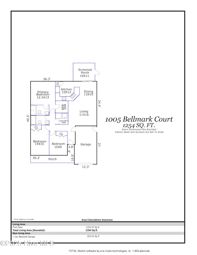 1005 Bellmark Ct, Leland, NC 28451 - floor plan / room layout