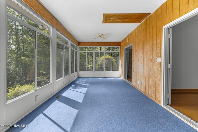 163 Middleton Dr, Hertford, NC 27944 - unfurnished sunroom with ceiling fan