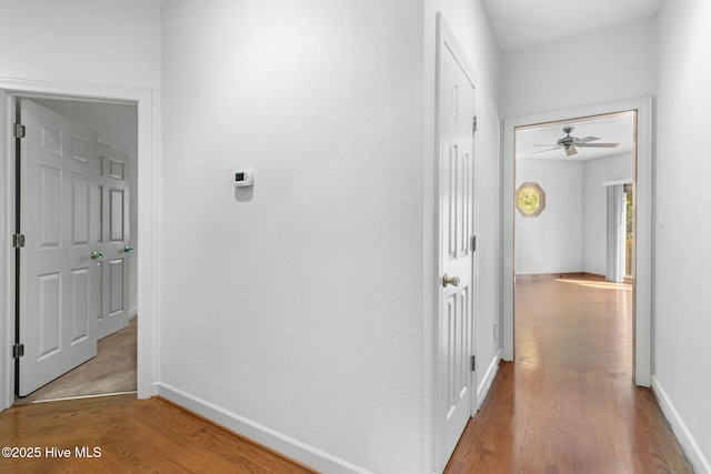 163 Middleton Dr, Hertford, NC 27944 - hallway featuring baseboards and wood finished floors