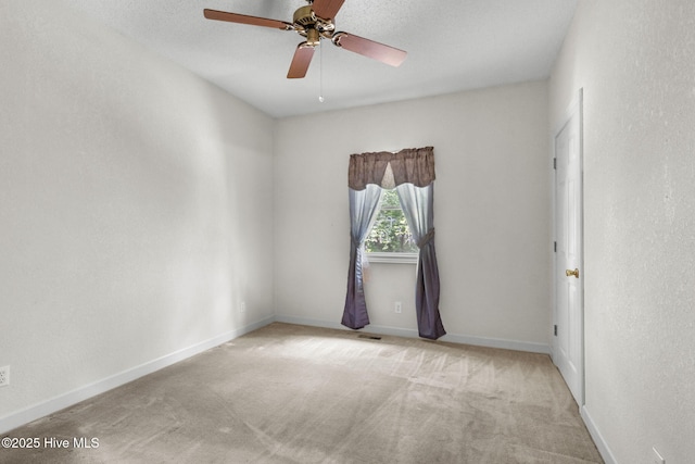 163 Middleton Dr, Hertford, NC 27944 - unfurnished room with carpet, visible vents, a ceiling fan, and baseboards