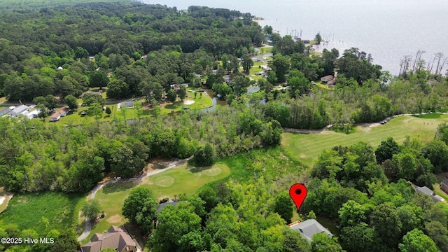 163 Middleton Dr, Hertford, NC 27944 - drone / aerial view with golf course view