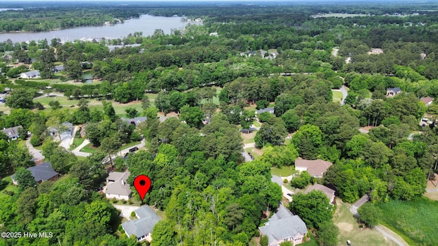 163 Middleton Dr, Hertford, NC 27944 - drone / aerial view with a water view and a view of trees