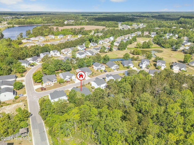 1516 Round Ridge Rd SE, Bolivia, NC 28422 - drone / aerial view with a water view and a residential view