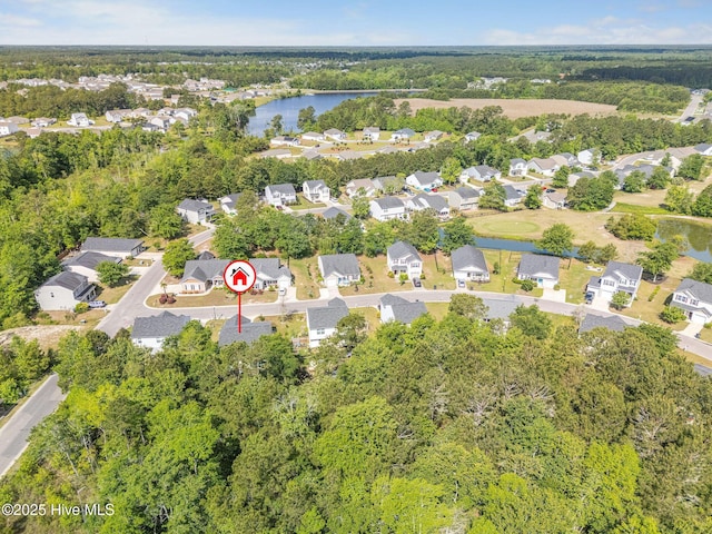 1516 Round Ridge Rd SE, Bolivia, NC 28422 - bird's eye view with a water view and a residential view