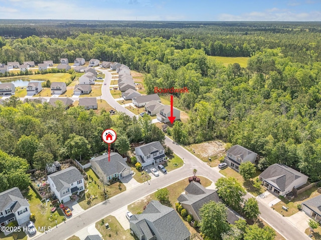 1516 Round Ridge Rd SE, Bolivia, NC 28422 - bird's eye view with a view of trees and a residential view