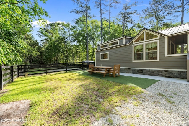 280 Charlie Rd, Arapahoe, NC 28510 - view of yard with a fenced backyard