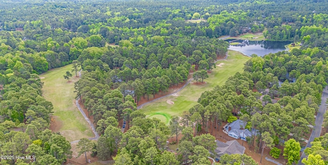 102 Dartmoor Ln, West End, NC 27376 - birds eye view of property with view of golf course and a water view