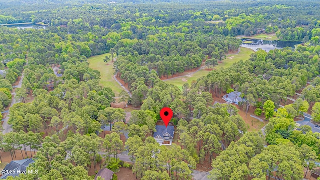 102 Dartmoor Ln, West End, NC 27376 - bird's eye view with a water view and a forest view