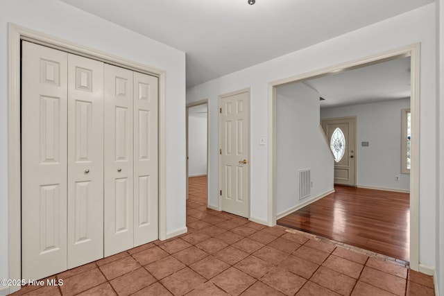 520 E Ohio Ave, Southern Pines, NC 28387 - interior space with light tile patterned floors, baseboards, a closet, and visible vents