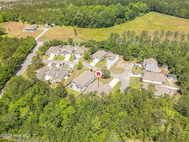1699 Haldon Ln SE, Bolivia, NC 28422 - bird's eye view featuring a residential view and a forest view