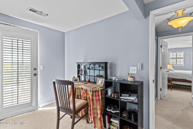 1613 E Pelican Dr, Oak Island, NC 28465 - carpeted office space with baseboards and visible vents