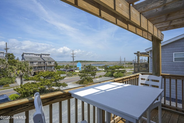 1774 New River Inlet Rd Unit 5, North Topsail Beach, NC 28460 - balcony featuring outdoor dining space