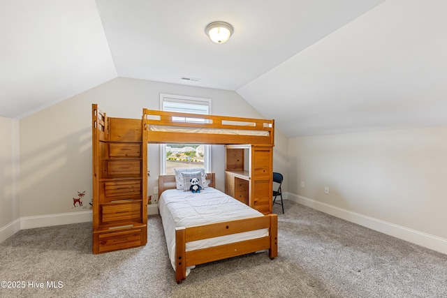 2226 Jasper Forest Trl, Winnabow, NC 28479 - carpeted bedroom with lofted ceiling and baseboards