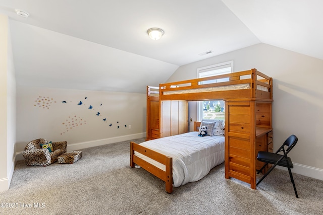 2226 Jasper Forest Trl, Winnabow, NC 28479 - bedroom with vaulted ceiling, carpet flooring, and baseboards